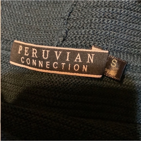 Peruvian Connection teal sweater dress Size Small - Picture 7 of 9